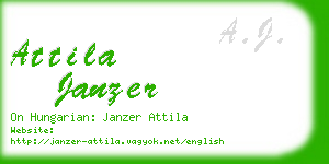 attila janzer business card